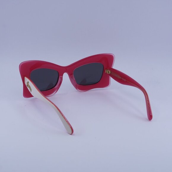 Loewe LW40140U 59A Sunglasses Ivory/Pink Opal Cat Eye Frame, Smoke Lenses - Picture 4 of 11
